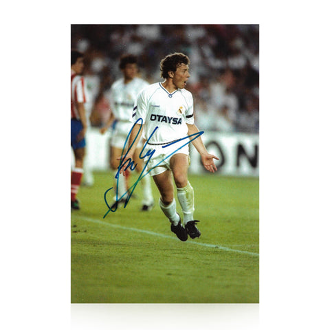 Emilio Butragueño Signed 12x8 Photo