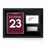 David Datro Fofana Signed Framed Display with Shirt Back Photo