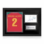 Bruno Alves Signed Framed Display with Shirt Back Photo