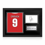 Peter Crouch Signed Framed Display with Shirt Back Photo