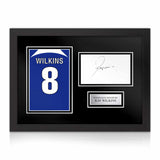 Ray Wilkins Signed Framed Display with Shirt Back Photo