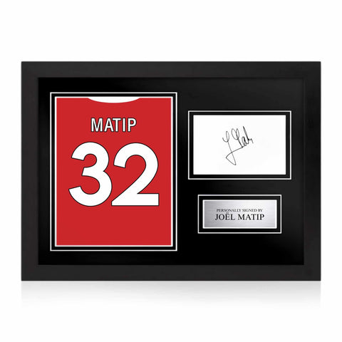 Joel Matip Signed Framed Display with Shirt Back Photo