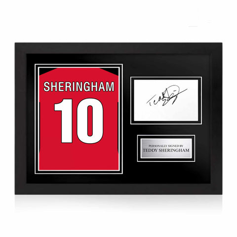 Teddy Sherringham Signed Framed Display with Shirt Back Photo