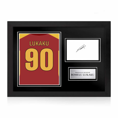 Romelu Lukaku Signed Framed Display with Shirt Back Photo