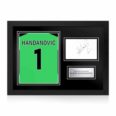 Samir Handanović Signed Framed Display with Shirt Back Photo