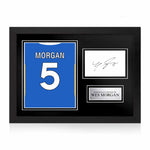 Wes Morgan Signed Framed Display with Shirt Back Photo