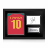 Bernardo Silva Signed Framed Display with Shirt Back Photo