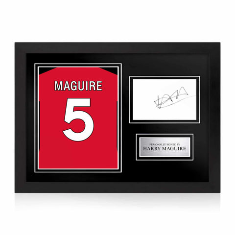 Harry Maguire Signed Framed Display with Shirt Back Photo