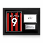 Dominic Solanke Signed Framed Display with Shirt Back Photo