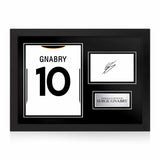 Serge Gnabry Signed Framed Display with Shirt Back Photo