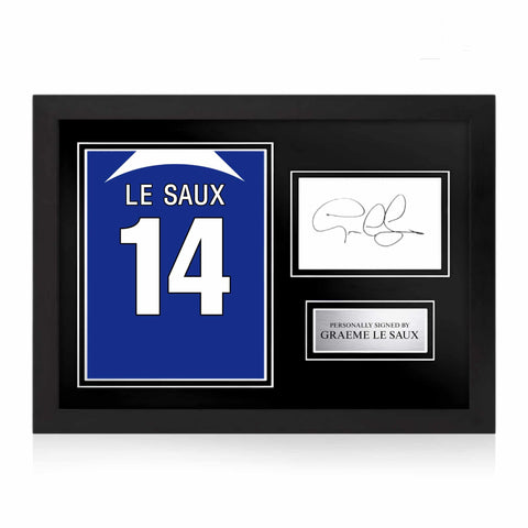 Graeme Le Saux Signed Framed Display with Shirt Back Photo