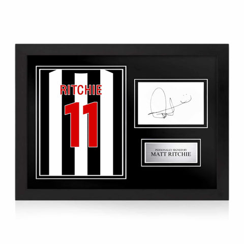 Matt Ritchie Signed Framed Display with Shirt Back Photo