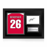 Nicklas Bendtner Signed Framed Display with Shirt Back Photo