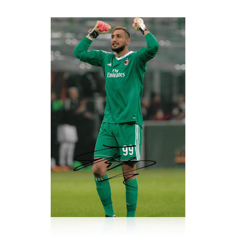 Gianluigi Donnarumma Signed 12x8 Photo