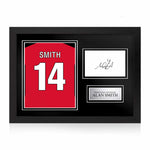 Alan Smith Signed Framed Display with Shirt Back Photo