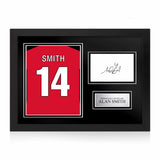 Alan Smith Signed Framed Display with Shirt Back Photo