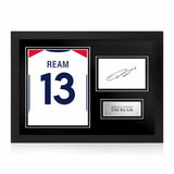 Tim Ream Signed Framed Display with Shirt Back Photo