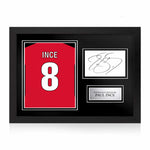 Paul Ince Signed Framed Display with Shirt Back Photo