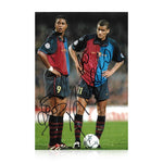 Patrick Kluivert & Rivaldo Signed 12x8 Photo