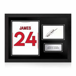 Reece James Signed Framed Display with Shirt Back Photo