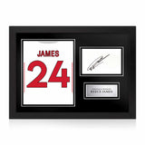Reece James Signed Framed Display with Shirt Back Photo
