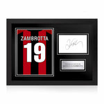 Gianluca Zambrotta Signed Framed Display with Shirt Back Photo