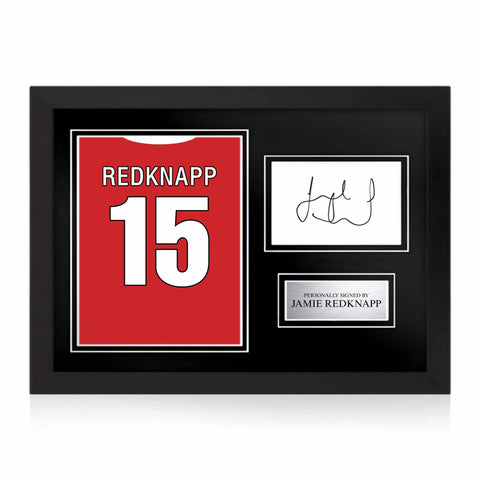 Jamie Redknapp Signed Framed Display with Shirt Back Photo