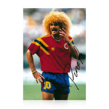 Carlos Valderrama Signed 12x8 Photo