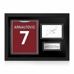 Marko Arnautović Signed Framed Display with Shirt Back Photo