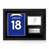 Olivier Giroud Signed Framed Display with Shirt Back Photo