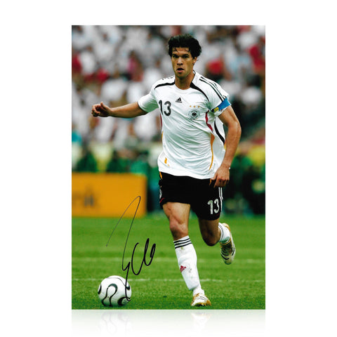 Michael Ballack Signed 12x8