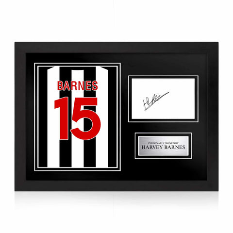 Harvey Barnes Signed Framed Display with Shirt Back Photo