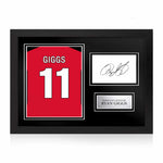 Ryan Giggs Signed Framed Display with Shirt Back Photo