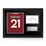 Angelo Ogbonna Signed Framed Display with Shirt Back Photo