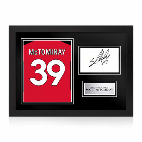 Scott McTominay Signed Framed Display with Shirt Back Photo