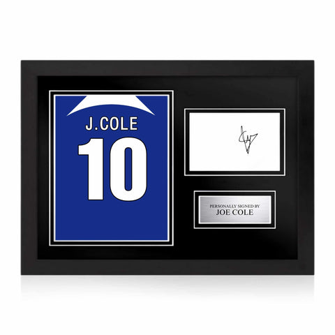 Joe Cole Signed Framed Display with Shirt Back Photo