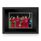 Michael Owen, Robbie Fowler, Jamie Carragher & Steven Gerrard Signed 12x8 Photo