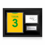 Thiago Silva Signed Framed Display with Shirt Back Photo