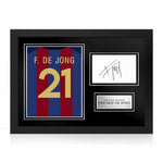 Frenkie de Jong Signed Framed Display with Shirt Back Photo