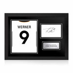 Timo Werner Signed Framed Display with Shirt Back Photo