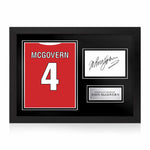 John McGovern Signed Framed Display with Shirt Back Photo