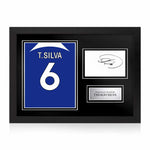 Thiago Silva Signed Framed Display with Shirt Back Photo