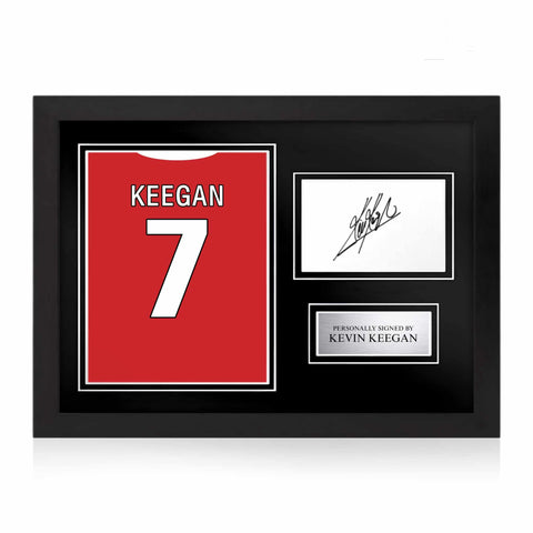 Kevin Keegan Signed Framed Display with Shirt Back Photo