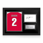 Lee Dixon Signed Framed Display with Shirt Back Photo