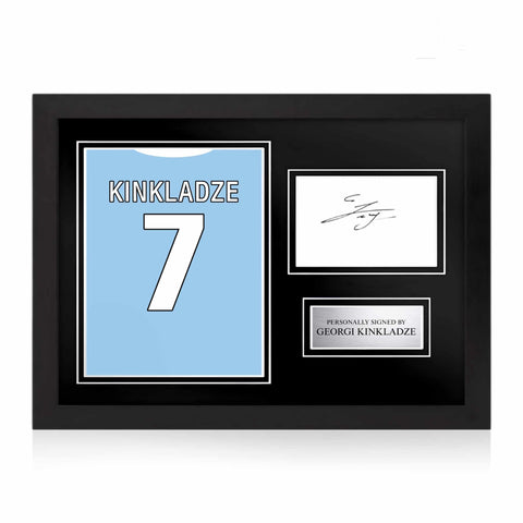 Georgi Kinkladze Signed Framed Display with Shirt Back Photo