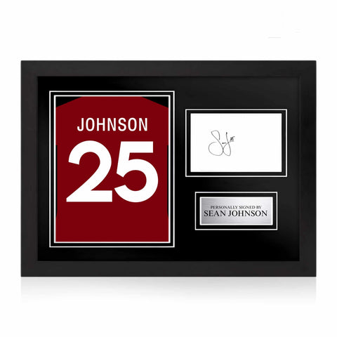 Sean Johnson Signed Framed Display with Shirt Back Photo