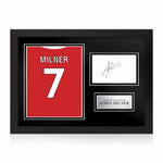 James Milner Signed Framed Display with Shirt Back Photo