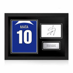 Juan Mata Signed Framed Display with Shirt Back Photo