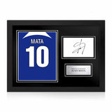 Juan Mata Signed Framed Display with Shirt Back Photo