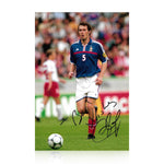 Laurent Blanc Signed 12x8 Photo